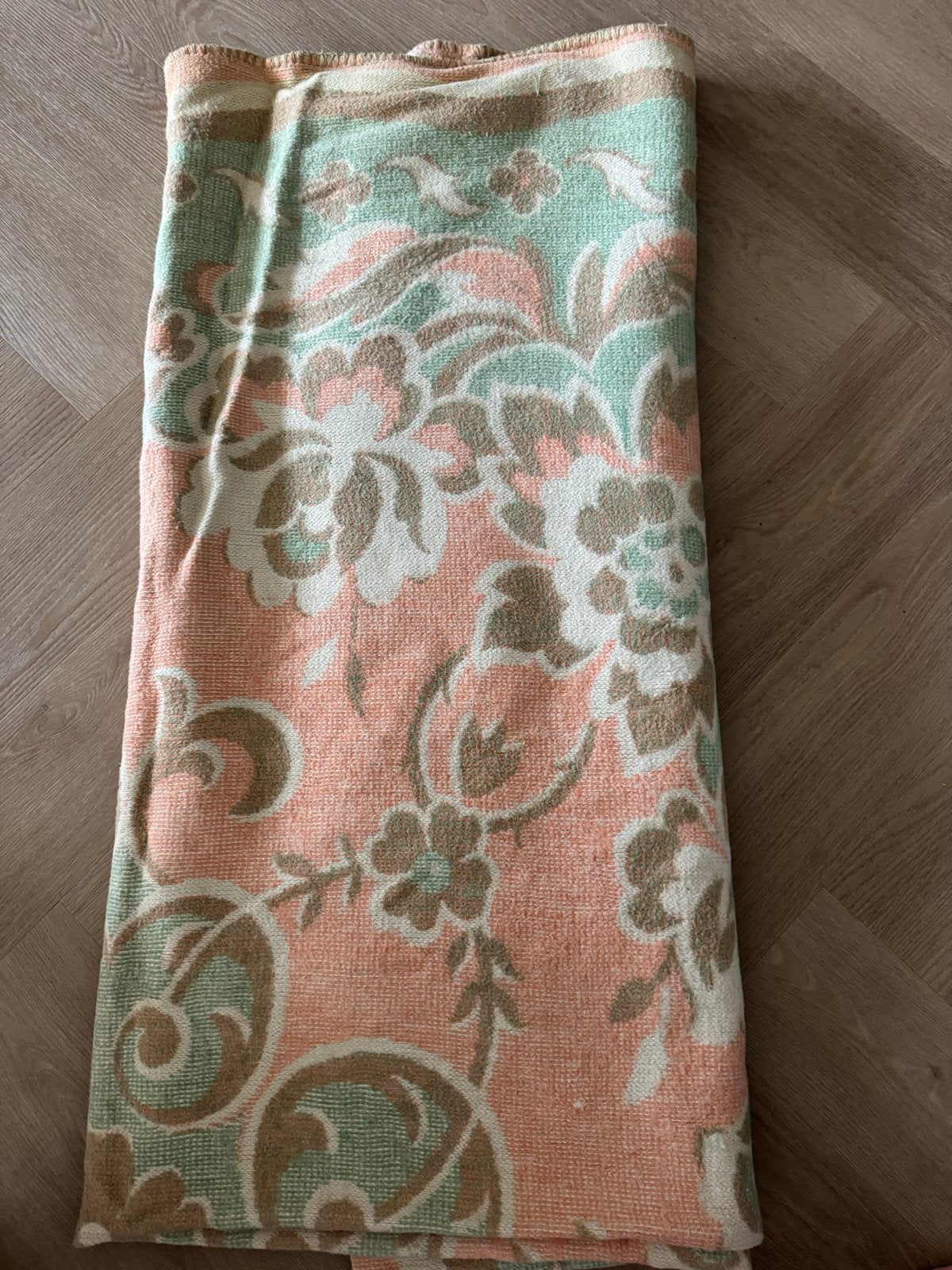 Vintage deken met bloemenpatroon 220 x 185, Ophalen of Verzenden