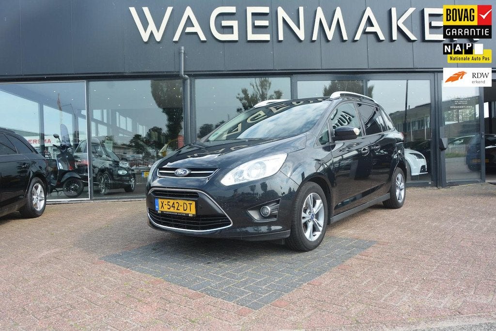 Ford Grand C-Max 1.0 Ambiente Clima|Stoelvw|DealerOH!, Auto's, Ford, Voorwielaandrijving, Gebruikt, Zwart, Handgeschakeld
