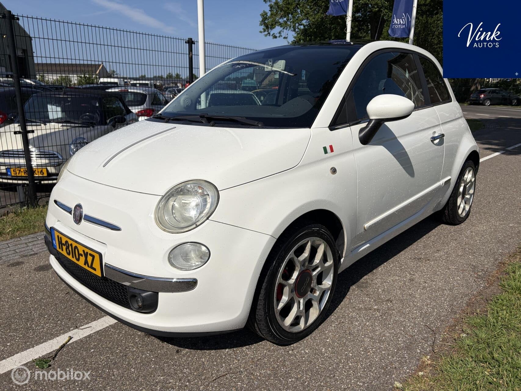 Fiat 500 1.4-16V Lounge | Panoramadak | Subwoofer | Leer, Auto's, Fiat, Voorwielaandrijving, Gebruikt, 31 €/maand, 4 cilinders