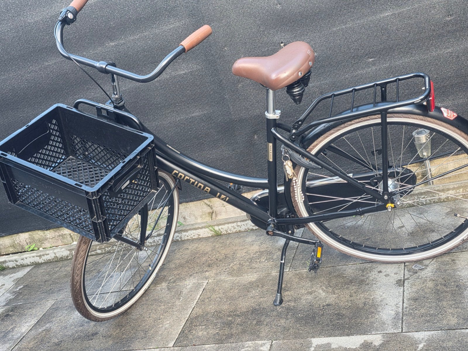 Cortina 26 inch fiets met voordrager en versnellingen, Ophalen, Terugtraprem, Versnellingen, Zo goed als nieuw
