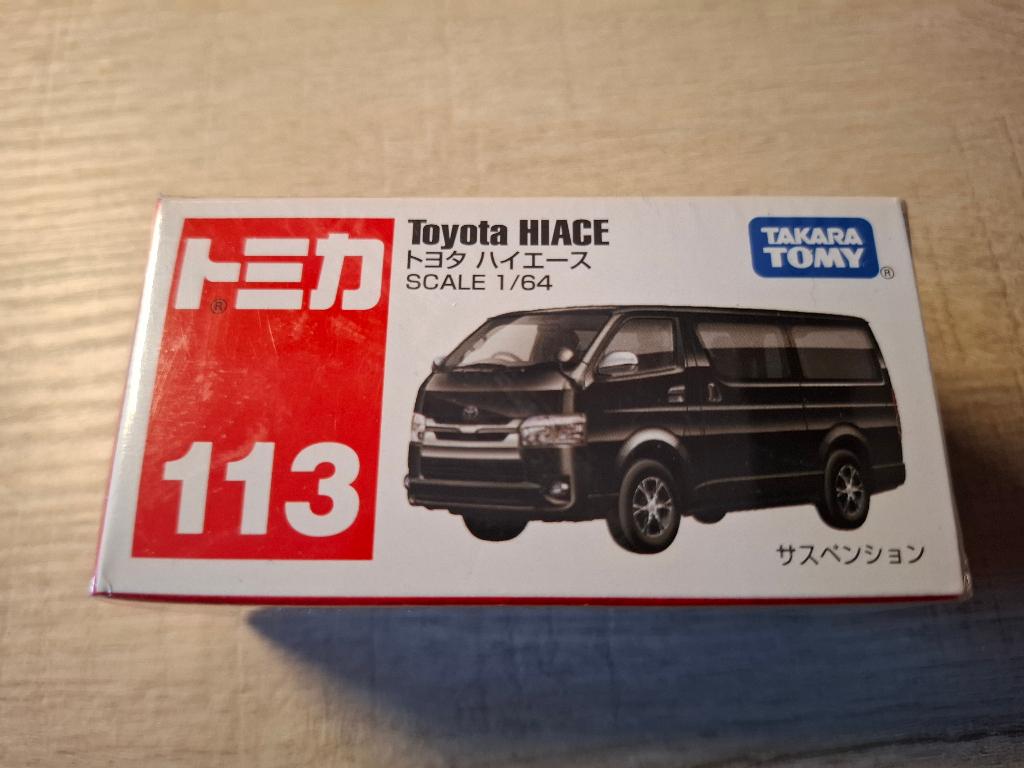 Tomica 113 - Toyota HiAce H200 [zwart] 1/64 MIB, Ophalen of Verzenden, Nieuw, Auto