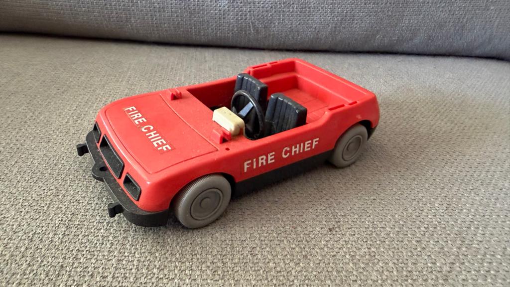 Vintage Rode Speelgoedauto 'Fire Chief', Ophalen of Verzenden, Gebruikt