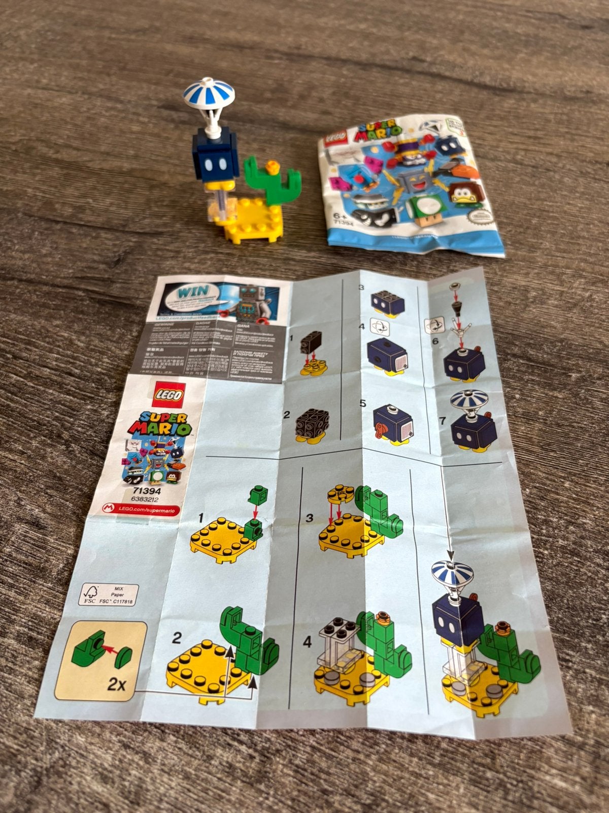 Lego 71394 Super Mario Parachute Bob-omb, Ophalen of Verzenden, Zo goed als nieuw