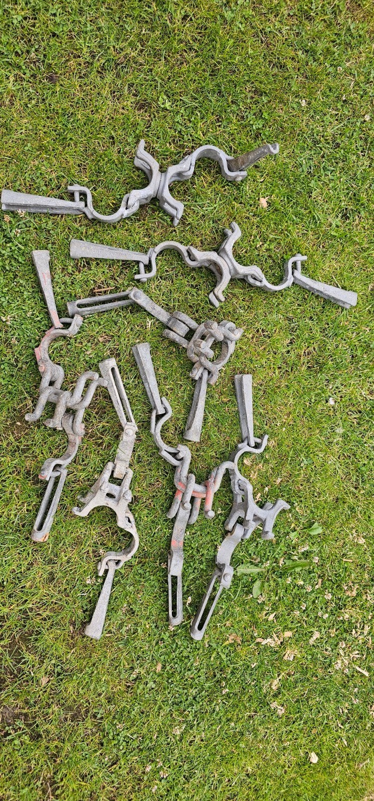 Steigerbuiskoppelingen 5x haaks, 2x draaikoppelingen, Ophalen