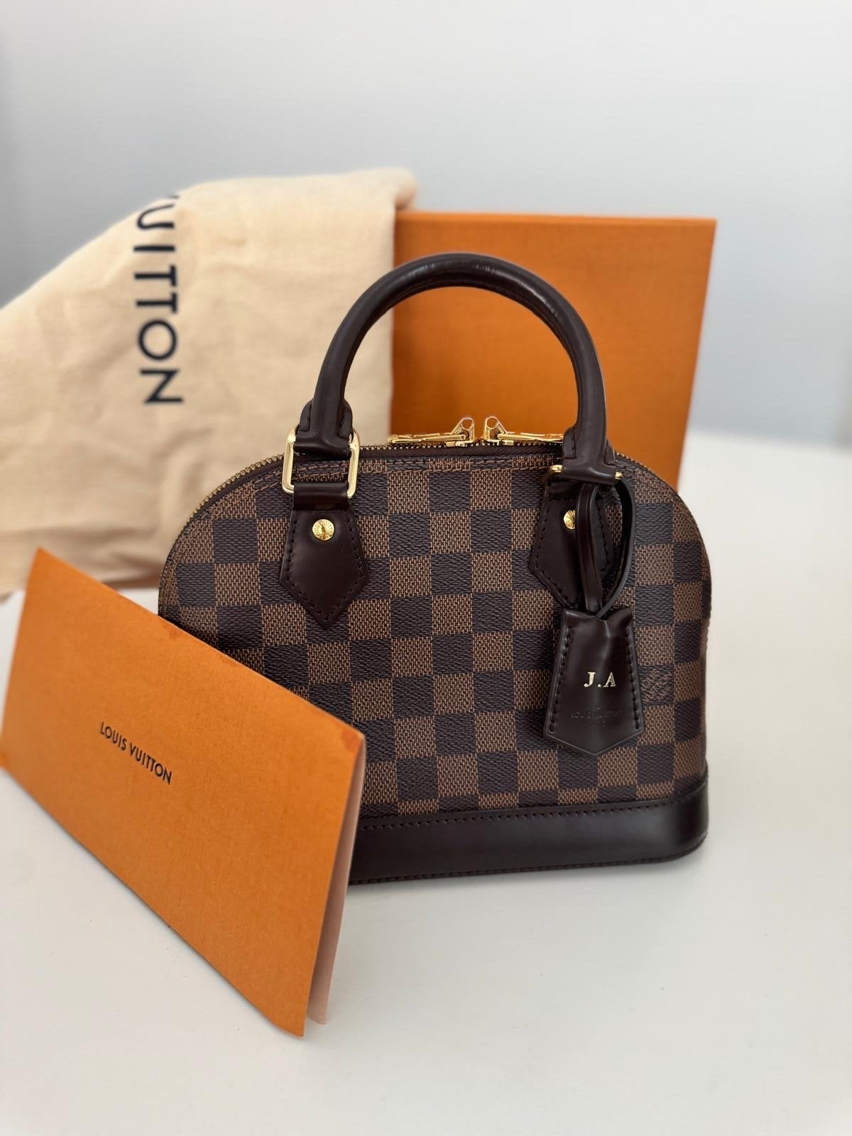 Louis Vuitton Alma BB Damier Ebene Handtas, Sieraden, Tassen en Uiterlijk, Tassen | Damestassen, Ophalen of Verzenden, Zo goed als nieuw
