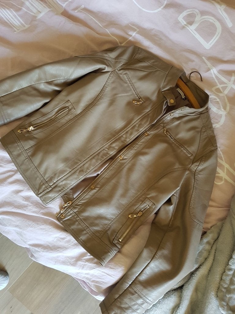 jasje imitatieleer maat xl, Beige, Maat 46/48 (XL) of groter, Ophalen of Verzenden, Zo goed als nieuw