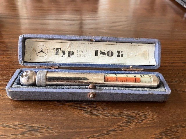 vintage Mercedes Benz bandenspanningsmeter, Ophalen of Verzenden, Gebruikt, Mercedes-Benz