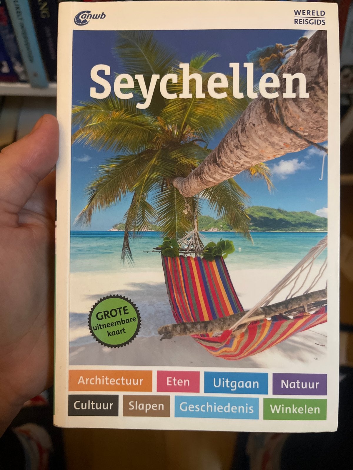 ANWB Wereld Reisgids Seychellen met kaart, Boeken, Reisgidsen, Afrika, Ophalen of Verzenden, Zo goed als nieuw, Reisgids of -boek