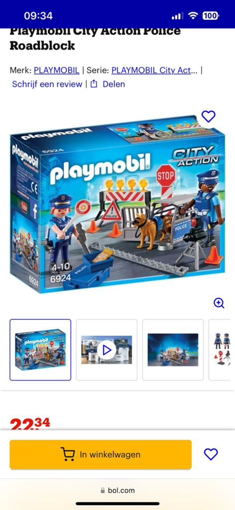 Playmobil City Action Police, Ophalen of Verzenden, Zo goed als nieuw, Complete set