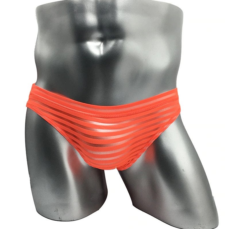 Oranje transparante heren slip, Verzenden, Oranje, Slip