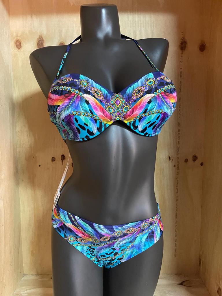 Magistral halter / strapless bikini 40c met swarovski, Verzenden, Nieuw, Blauw, Bikini
