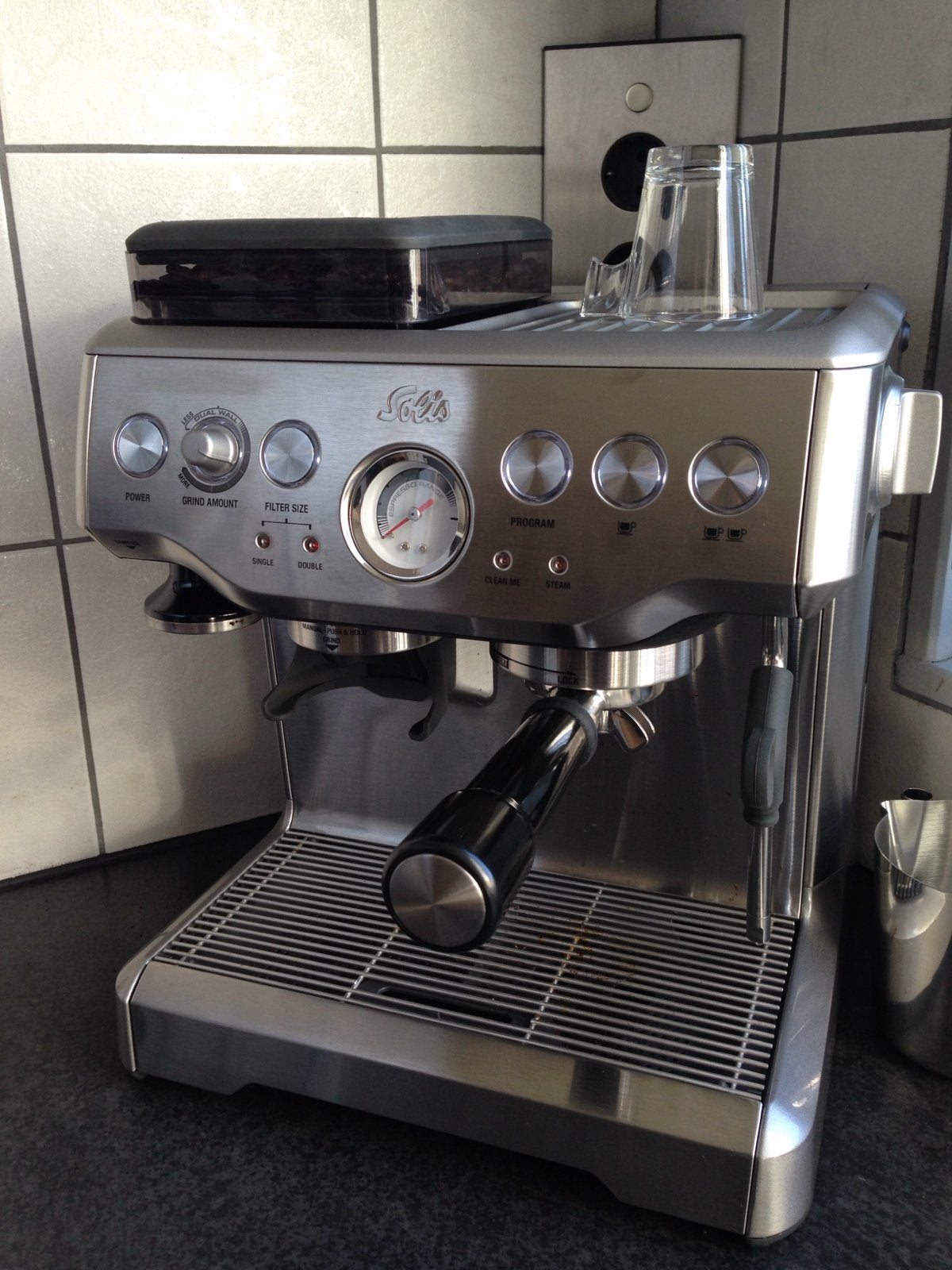 Solis Barista Pro espresso/cappuccino apparaat, Witgoed en Apparatuur, Koffiezetapparaten, Afneembaar waterreservoir, Gebruikt