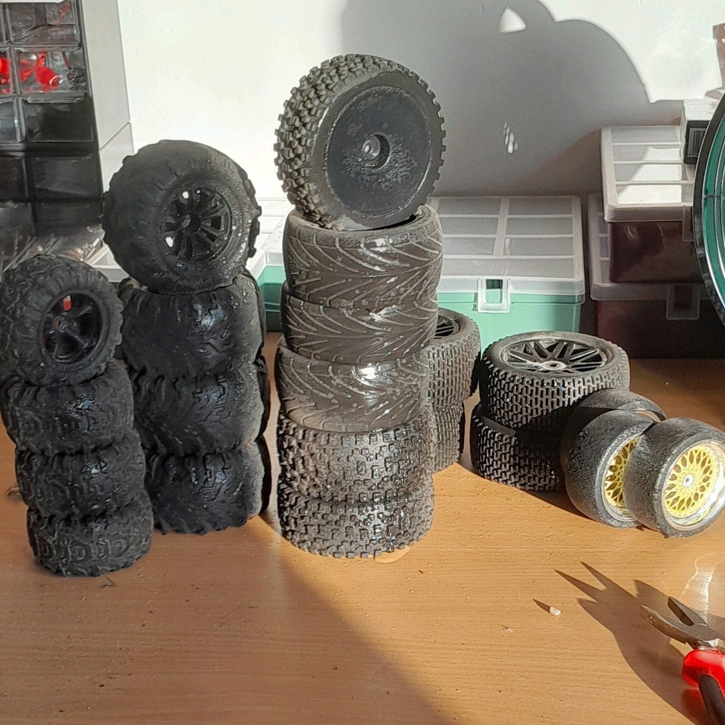 Diverse RC auto banden en wielen ook los, Overige merken, Gebruikt, Auto, Groter dan 1:32