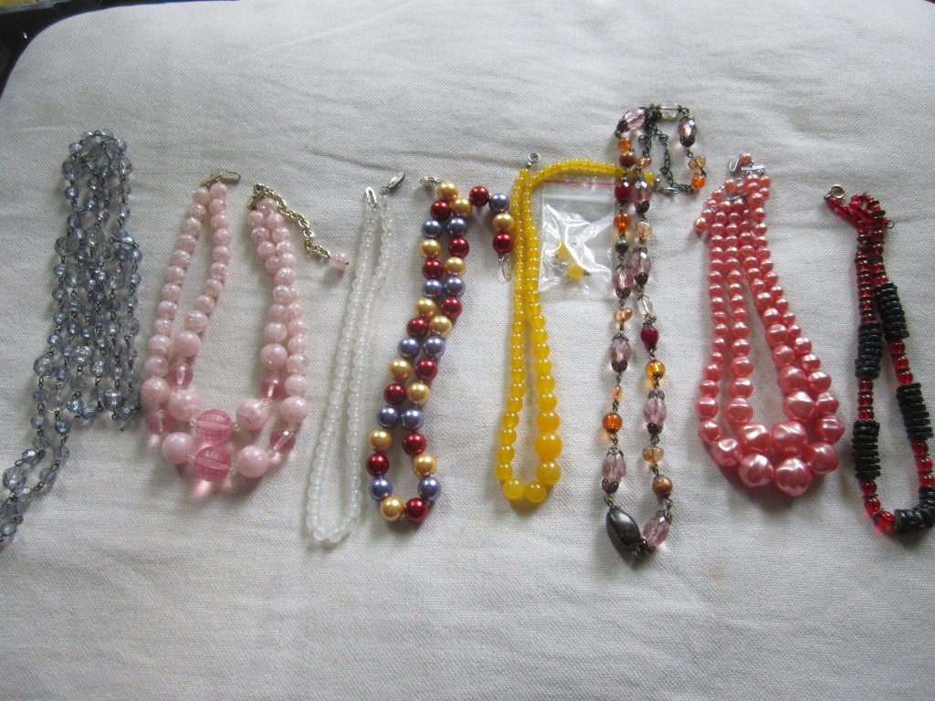 9.  Oude en vintage kettingen, bieden, Ophalen, Gebruikt, Overige kleuren, Overige materialen