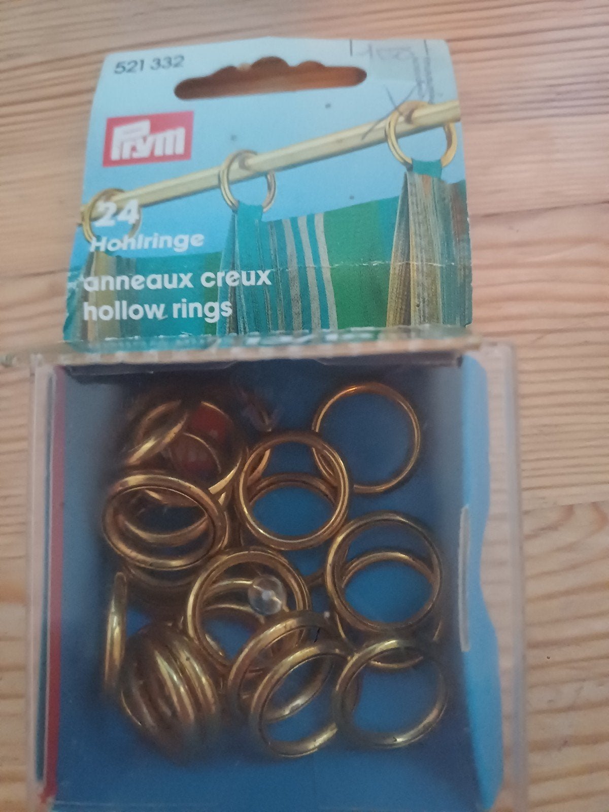Gordijnringen goudkleurig - 22 stuks, Met ringen, Overige merken, Metaal, Nieuw