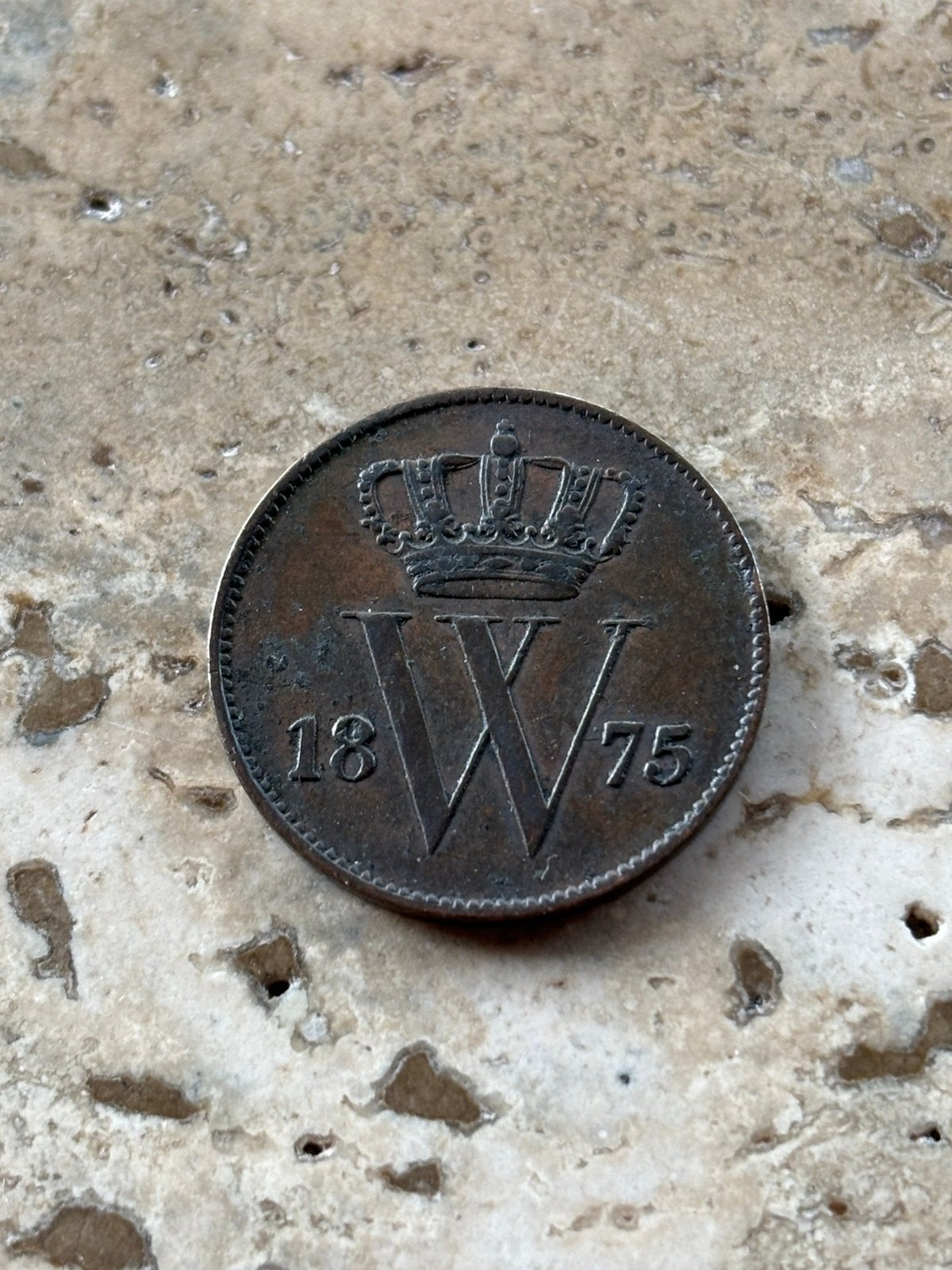 1 cent 1875 Willem III,  zeer mooie kwaliteit, Ophalen of Verzenden, Koning Willem III, 1 cent, Losse munt