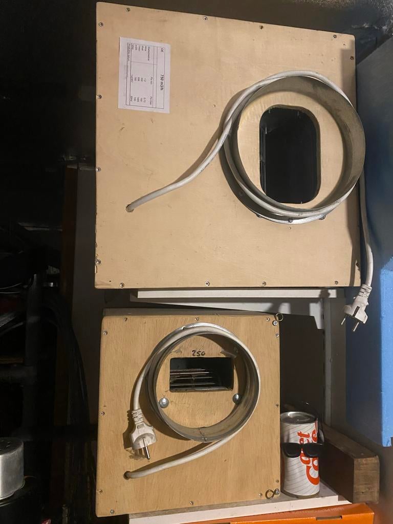 Softbox 250m3 & 750m³ afzuiger silent, Doe-het-zelf en Verbouw, Ventilatie en Afzuiging, Zo goed als nieuw, Ventilator en Afzuiger