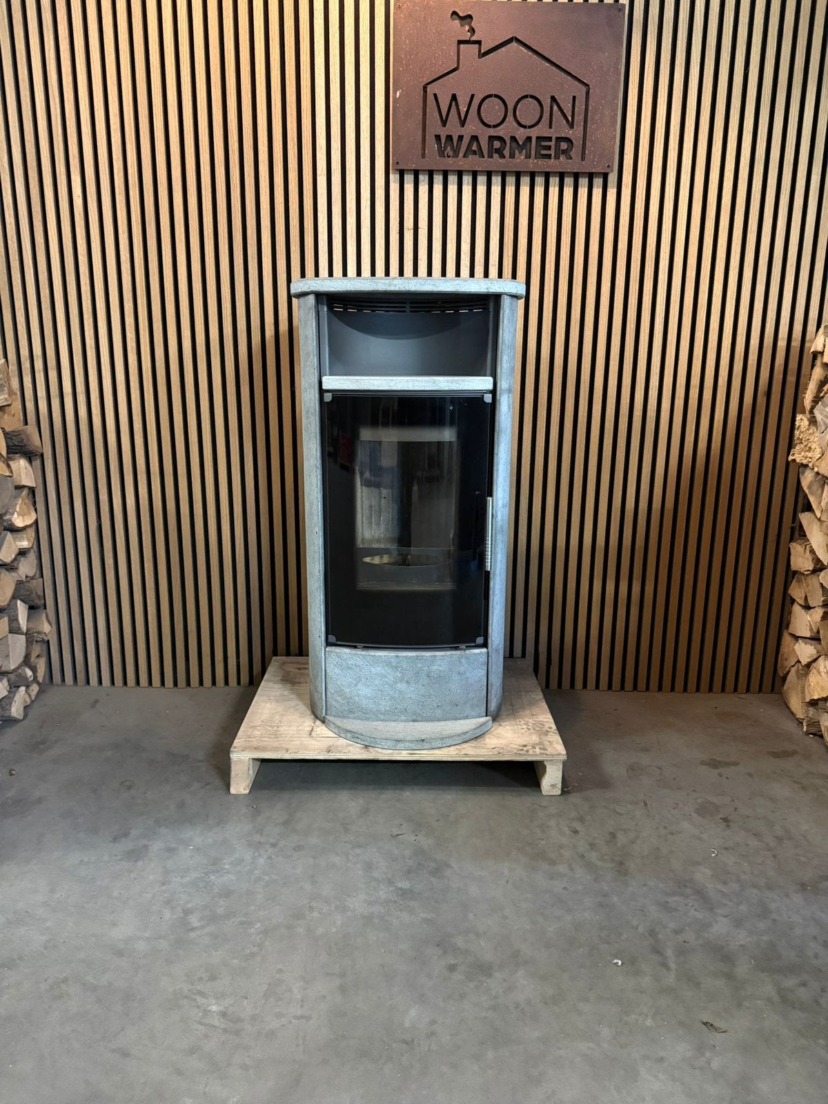 26027 Speksteenkachel Hark 7kw, Ophalen, Info@woonwarmer.nl, Gebruikt, Houtkachel