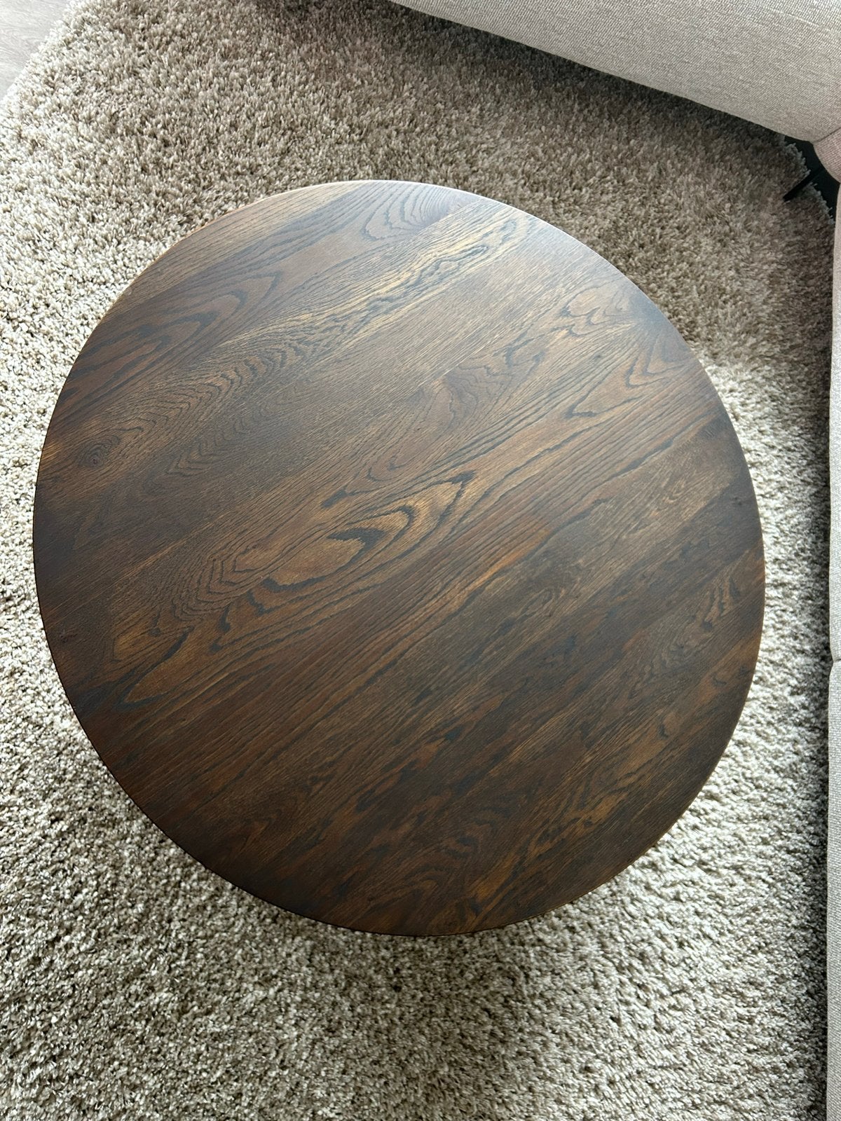 Ronde salontafel - Hoogte 40 cm, Doorsnede 90 cm, Ophalen, Rond, 50 tot 100 cm, Zo goed als nieuw