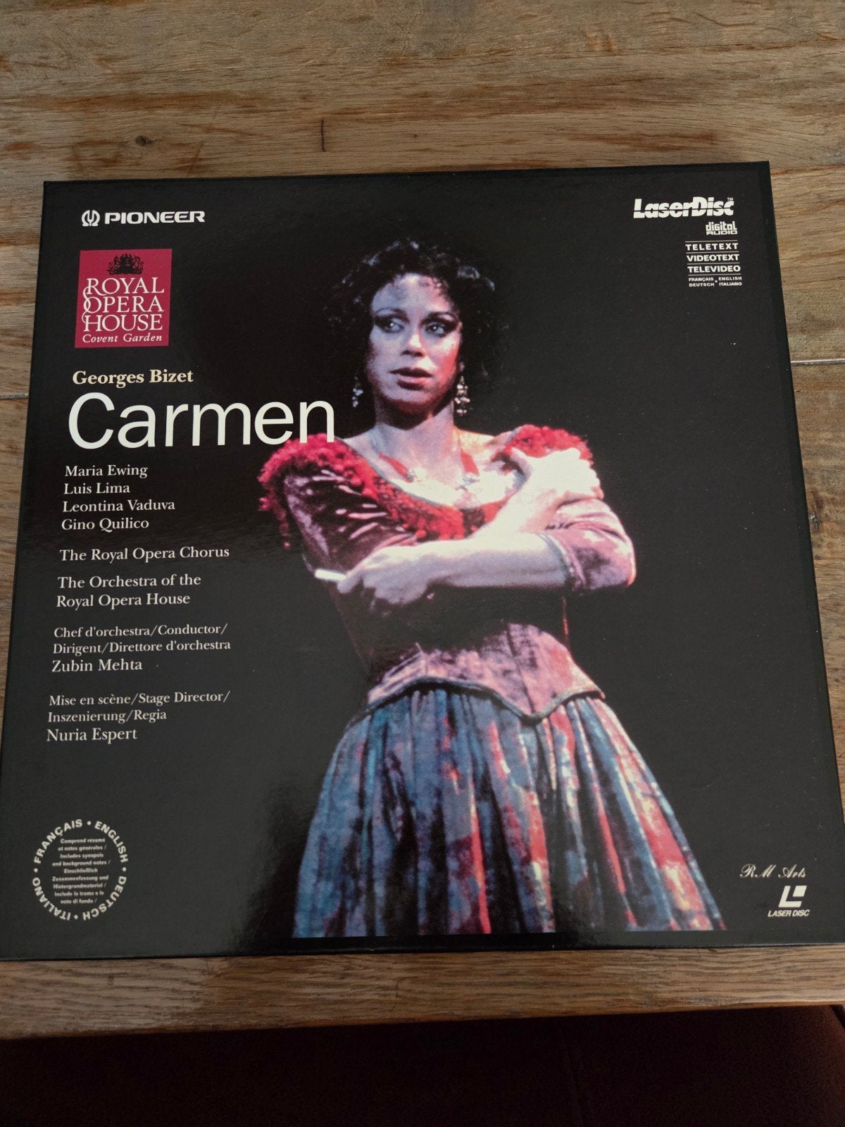 LaserDisc Carmen - Georges Bizet - Royal Opera House, Duits, Alle leeftijden, Ophalen of Verzenden, Zo goed als nieuw