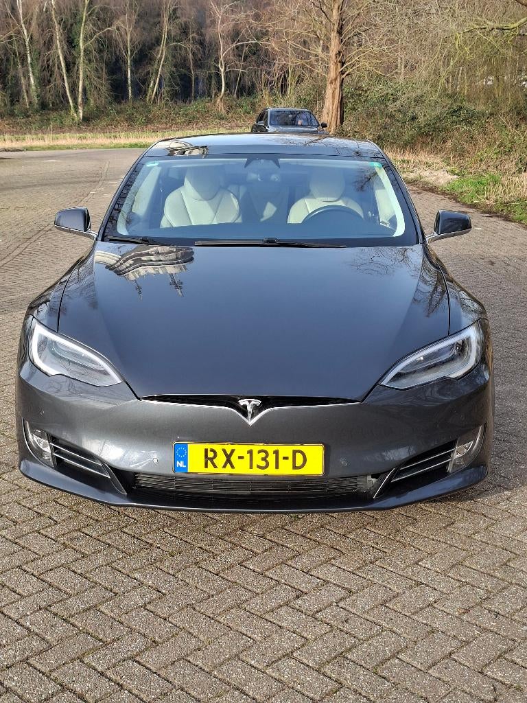 Tesla Model S 75D 2018 320 PK SoH 87%, Auto's, Tesla, Automaat, Beige, Leder, Elektrisch