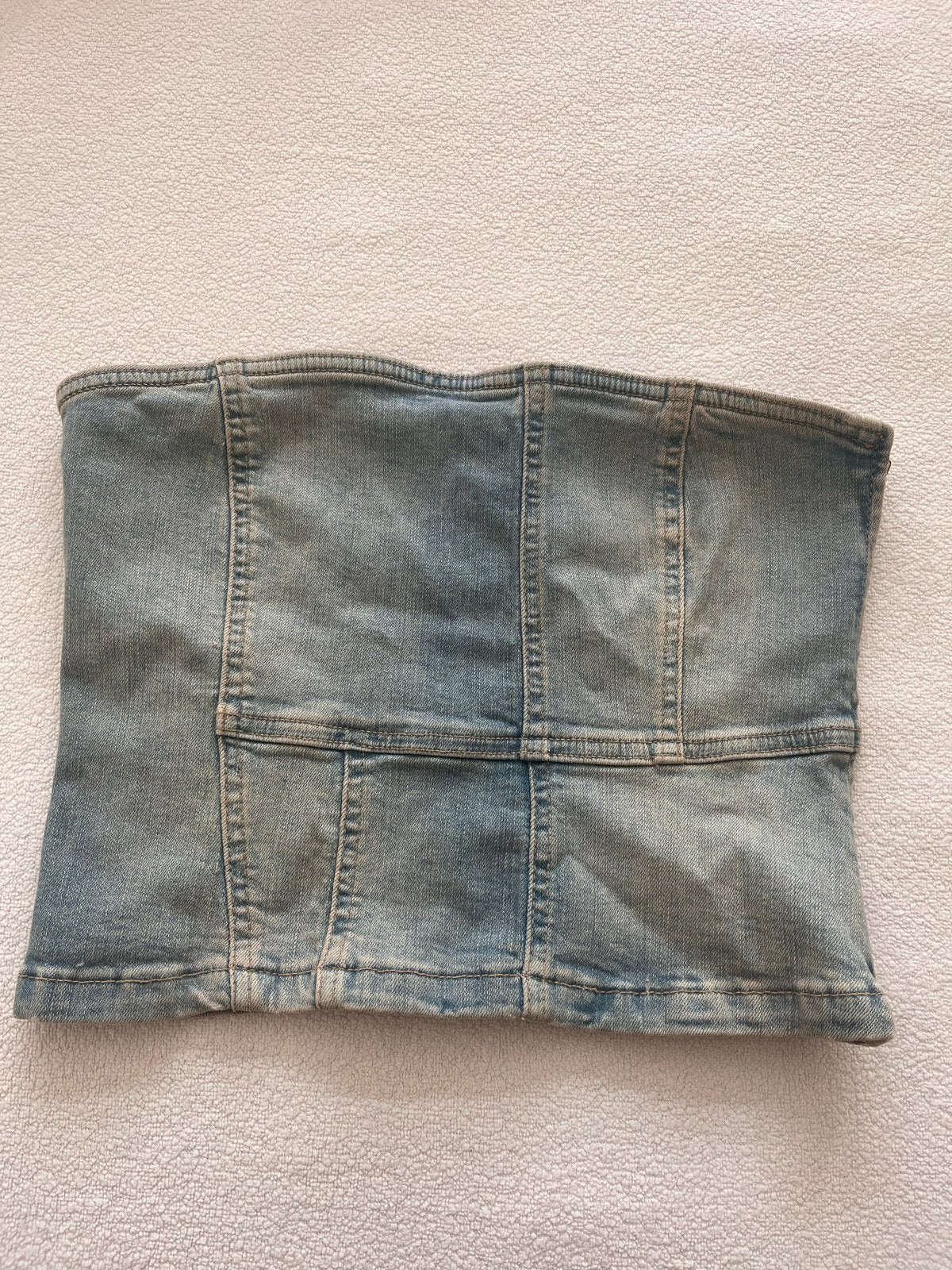 Zara Denim Bandeau TopS Maat M, Kleding | Dames, Tops, Maat 38/40 (M), Blauw, Ophalen of Verzenden, Zonder mouw