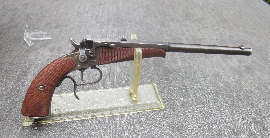 antiek Schijf pistool .22SH 1868 Vrijgesteld, Ophalen of Verzenden