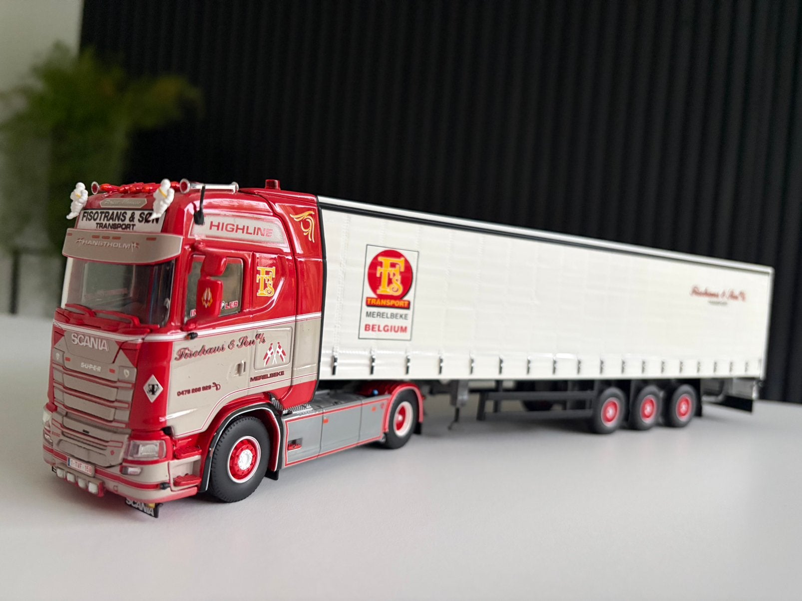 Tekno Scania NG Fisotrans, Hobby en Vrije tijd, Modelauto's | 1:50, Ophalen of Verzenden, Zo goed als nieuw, Bus of Vrachtwagen