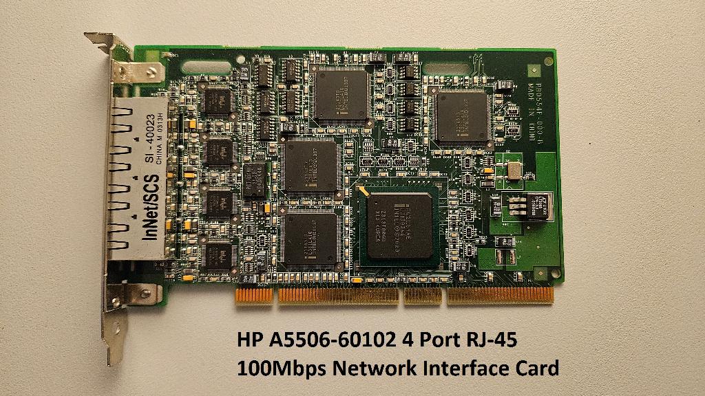 HP A5506-60102 4 Port RJ-45 100Mbps Network Interface Card, Ophalen of Verzenden, HP Hewlett-Packard