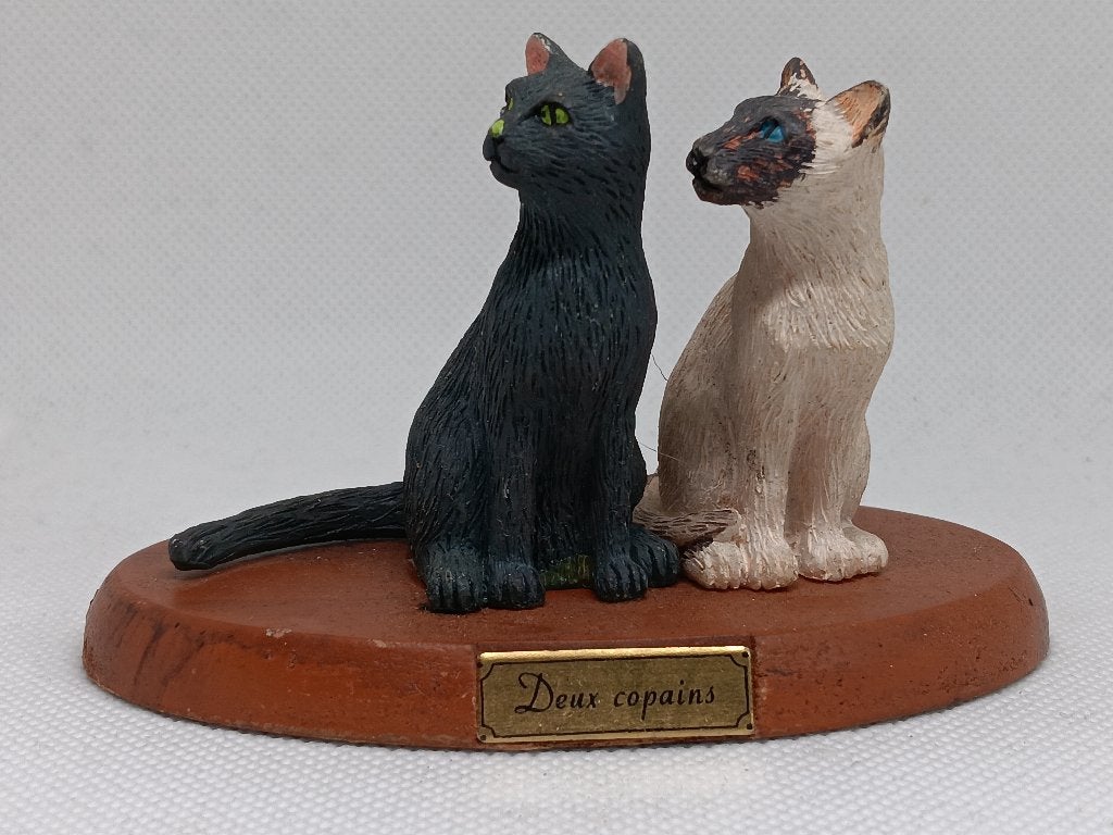 Editions Atlas kattenbeeldje - Deux copains, Ophalen of Verzenden, Dier