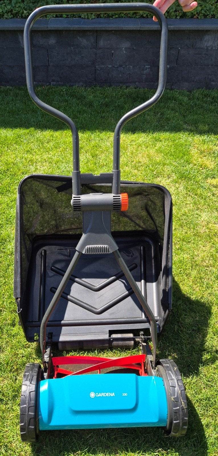 Gardena grasmaaier, Ophalen, Gebruikt