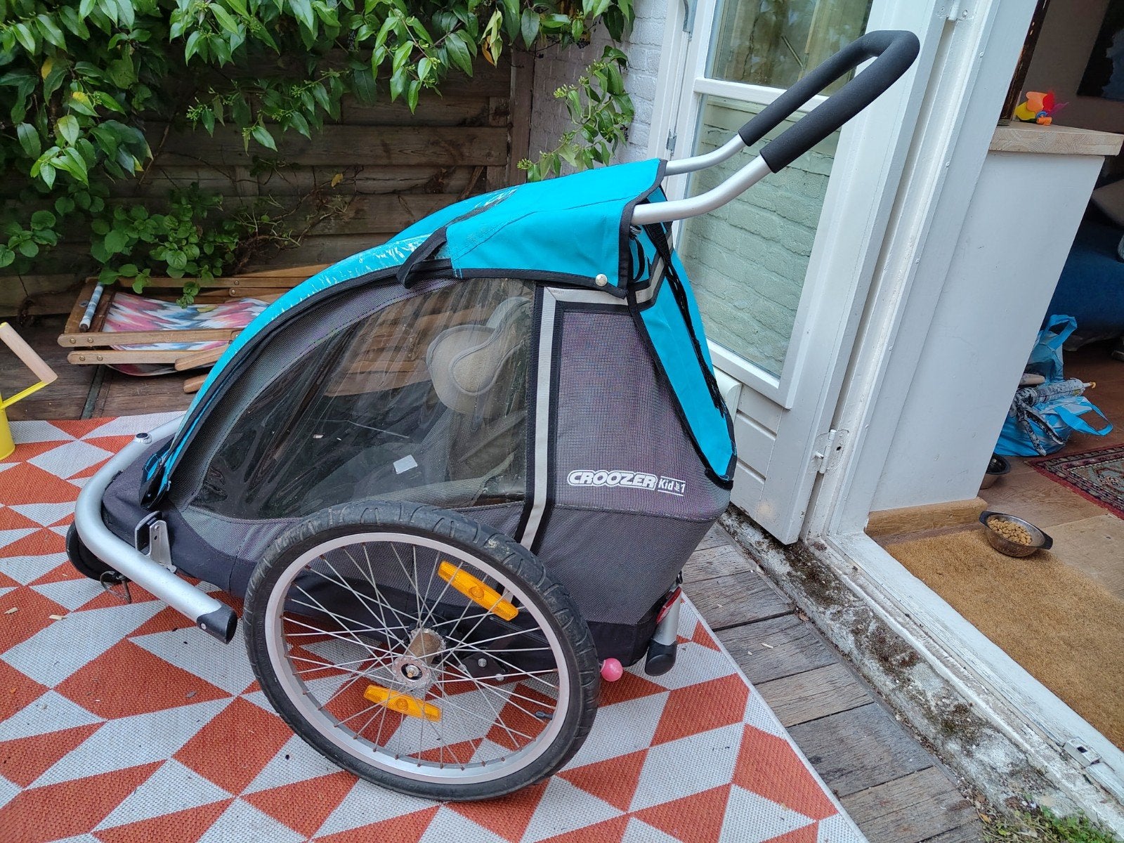 Croozer Kid 1 fietskar met zitondersteuning, Fietsen en Brommers, Ophalen, Gebruikt, Kinderkar, 40 tot 60 kg