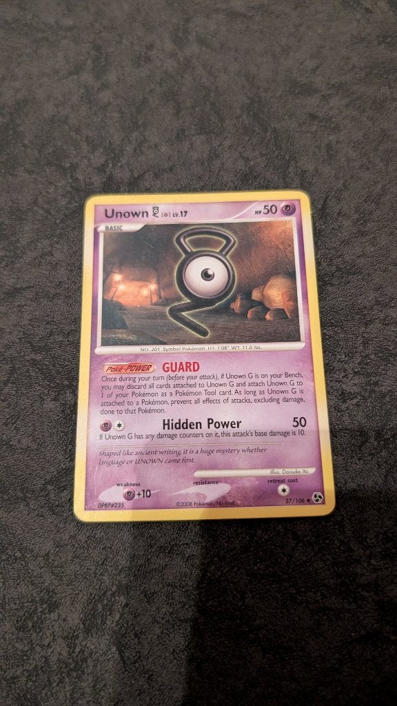 Unown [G] card (number 57/106), Ophalen of Verzenden
