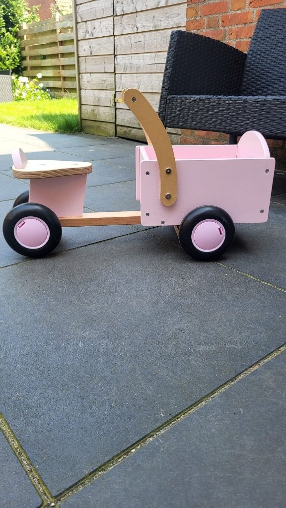 Bandits and Angels houten bakfiets, Ophalen, Zo goed als nieuw, Loopfiets