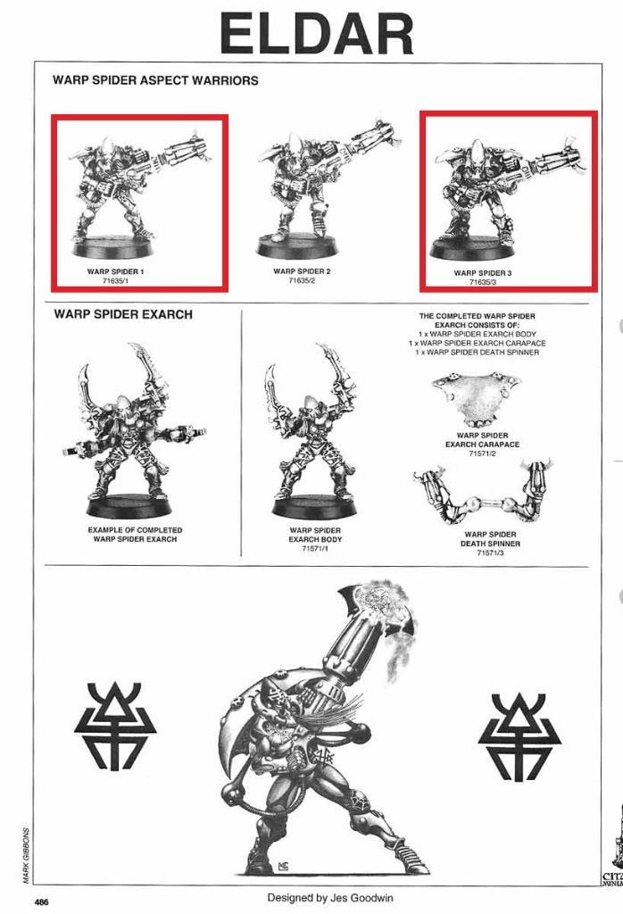 Eldar WarpSpiders, Verzenden, Zo goed als nieuw, Warhammer 40000, Figuurtje(s)