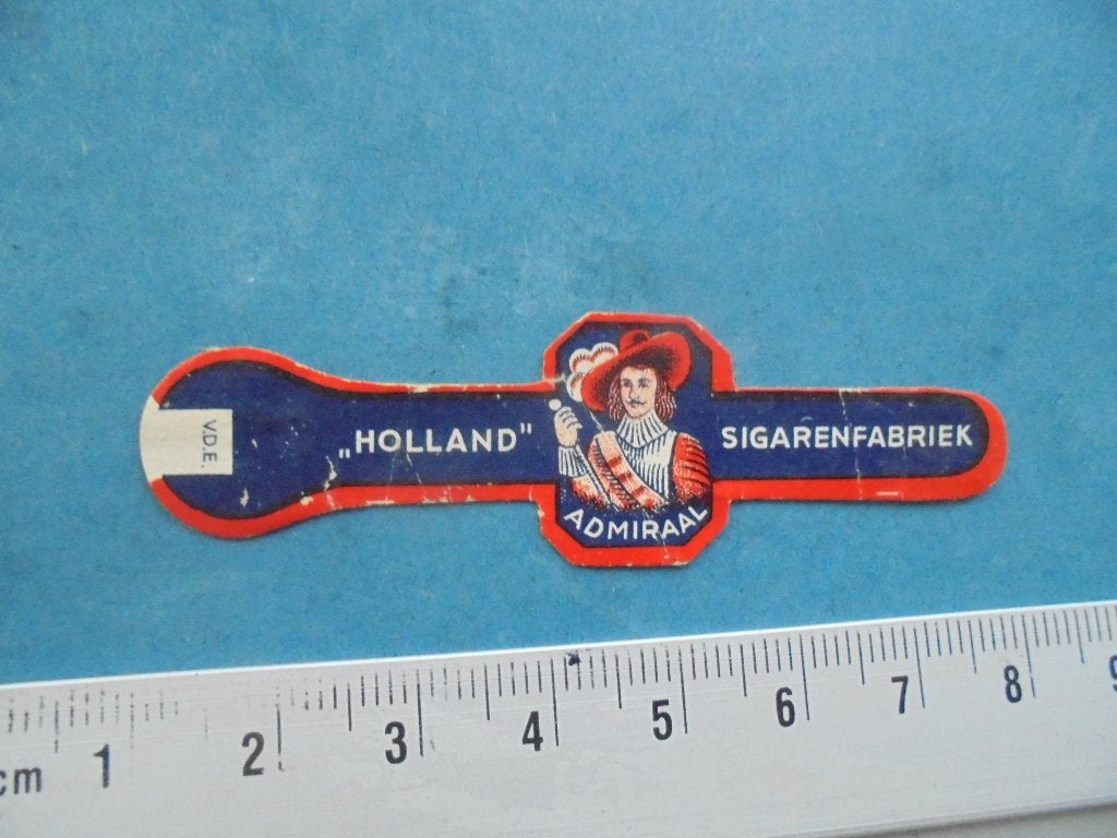 Oude sigarenband ADMIRAAL Holland Sigarenfabriek, Ophalen of Verzenden, Zo goed als nieuw, Sigarenbandjes