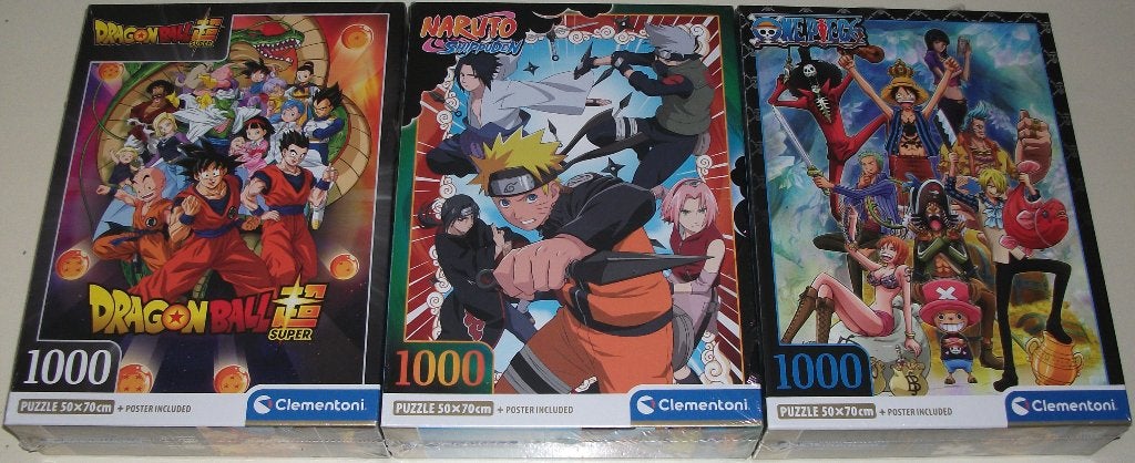 Diverse *** PUZZELS ANIME *** 3 stuks *NIEUW*, Ophalen of Verzenden, 500 t/m 1500 stukjes, Nieuw, Legpuzzel