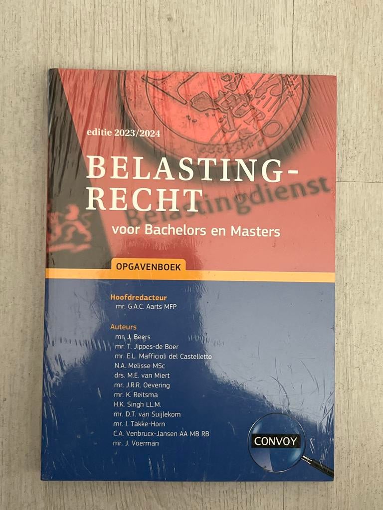 Belastingrecht Opgavenboek 2023/2024, Boeken, Studieboeken en Cursussen, Ophalen of Verzenden, Gamma, Nieuw, HBO