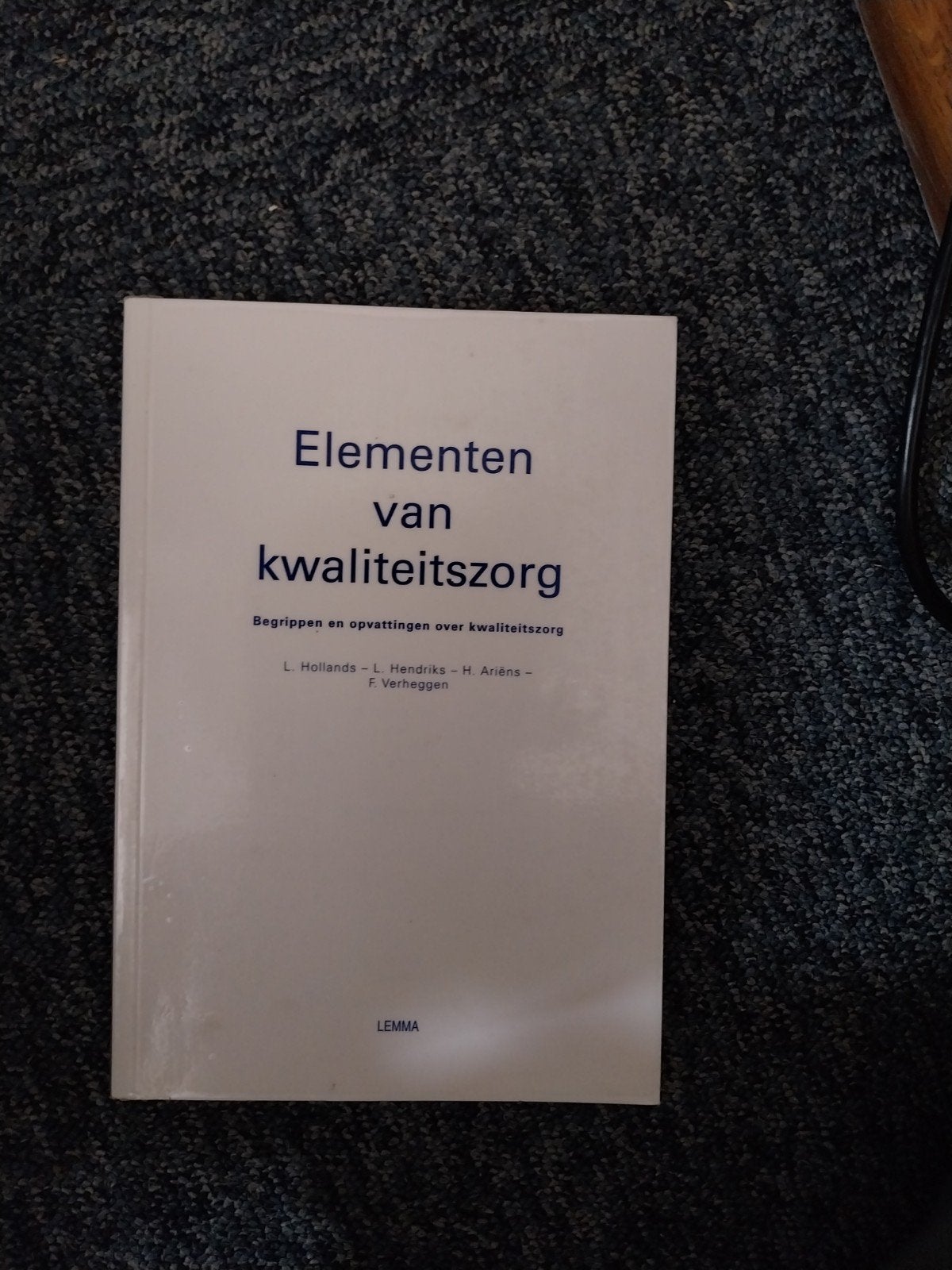 Elementen van kwaliteitzorg, Ophalen of Verzenden, Zo goed als nieuw