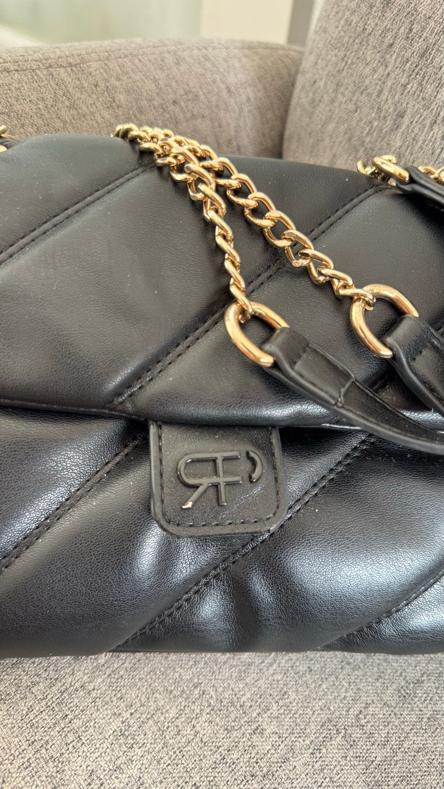Originele Parfois Schoudertas/Sling Bag met Gouden Ketting, Ophalen of Verzenden, Gebruikt, Zwart, Overige merken