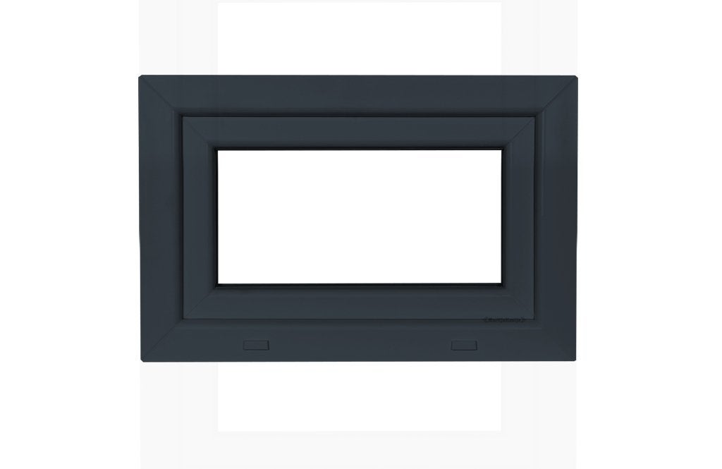 Kunststof Kozijn Kiep  B60 H40cm Antraciet, Niet ingevuld, Kunststof, Raamkozijn, Niet ingevuld