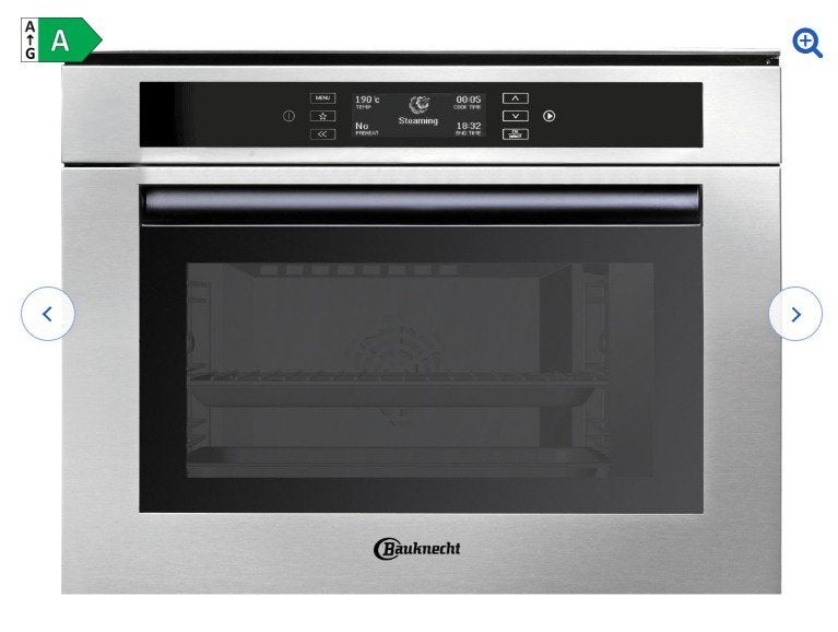 Compact greeploze combi stoomoven Bauknecht, Witgoed en Apparatuur, 45 tot 50 cm, Bauknecht, Hete lucht, Ophalen of Verzenden