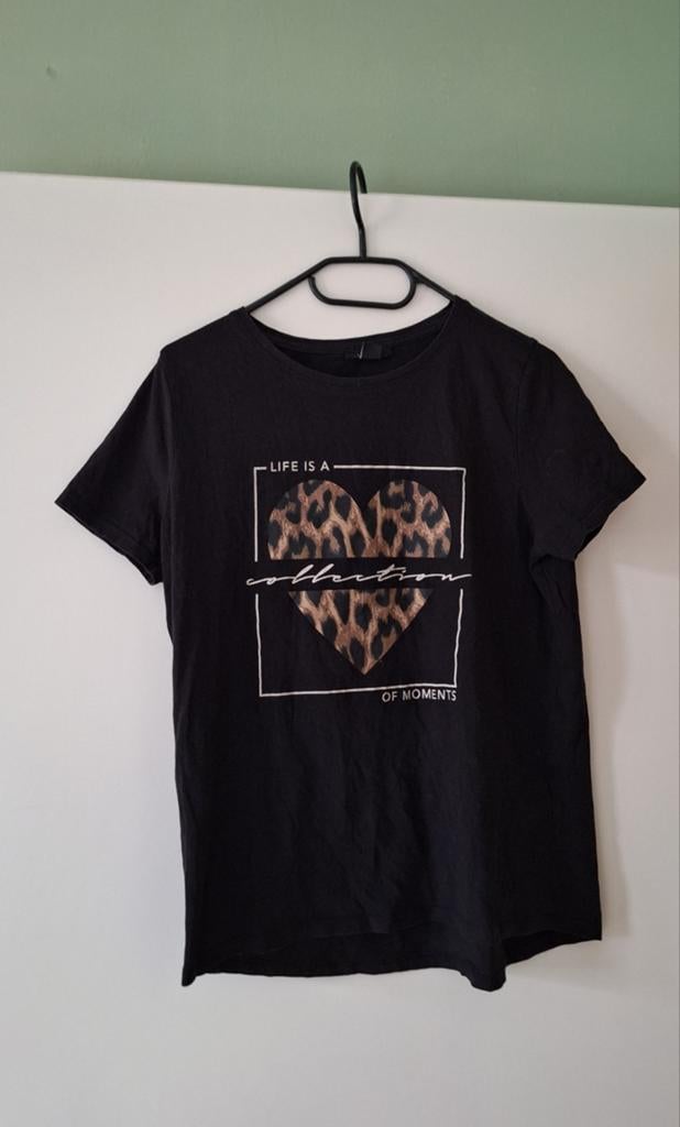Dames shirt merk Amisu maat S, Zwart, Ophalen of Verzenden, Zo goed als nieuw, Korte mouw