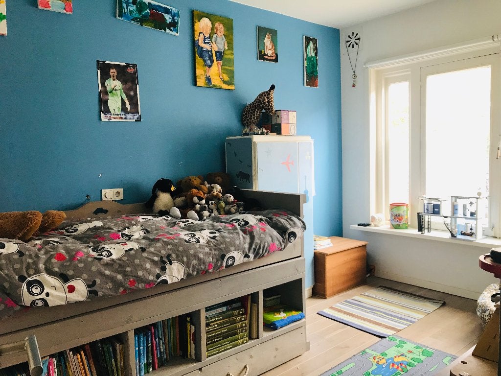hoogslaper / stapelbed, Ophalen, 90 cm, Robuust en ikea, Steigerhout