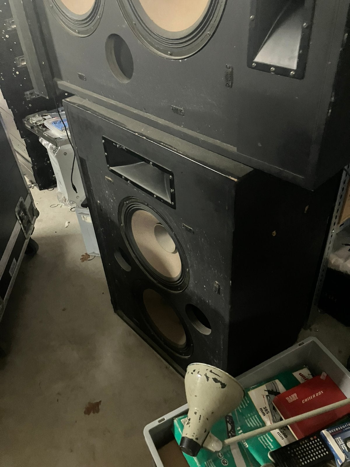 Philips dubbel 12 inch bioscoop luidsprekers MOETEN WEG!!, Audio, Tv en Foto, Luidsprekers, Ophalen, Stereo speakers, Philips
