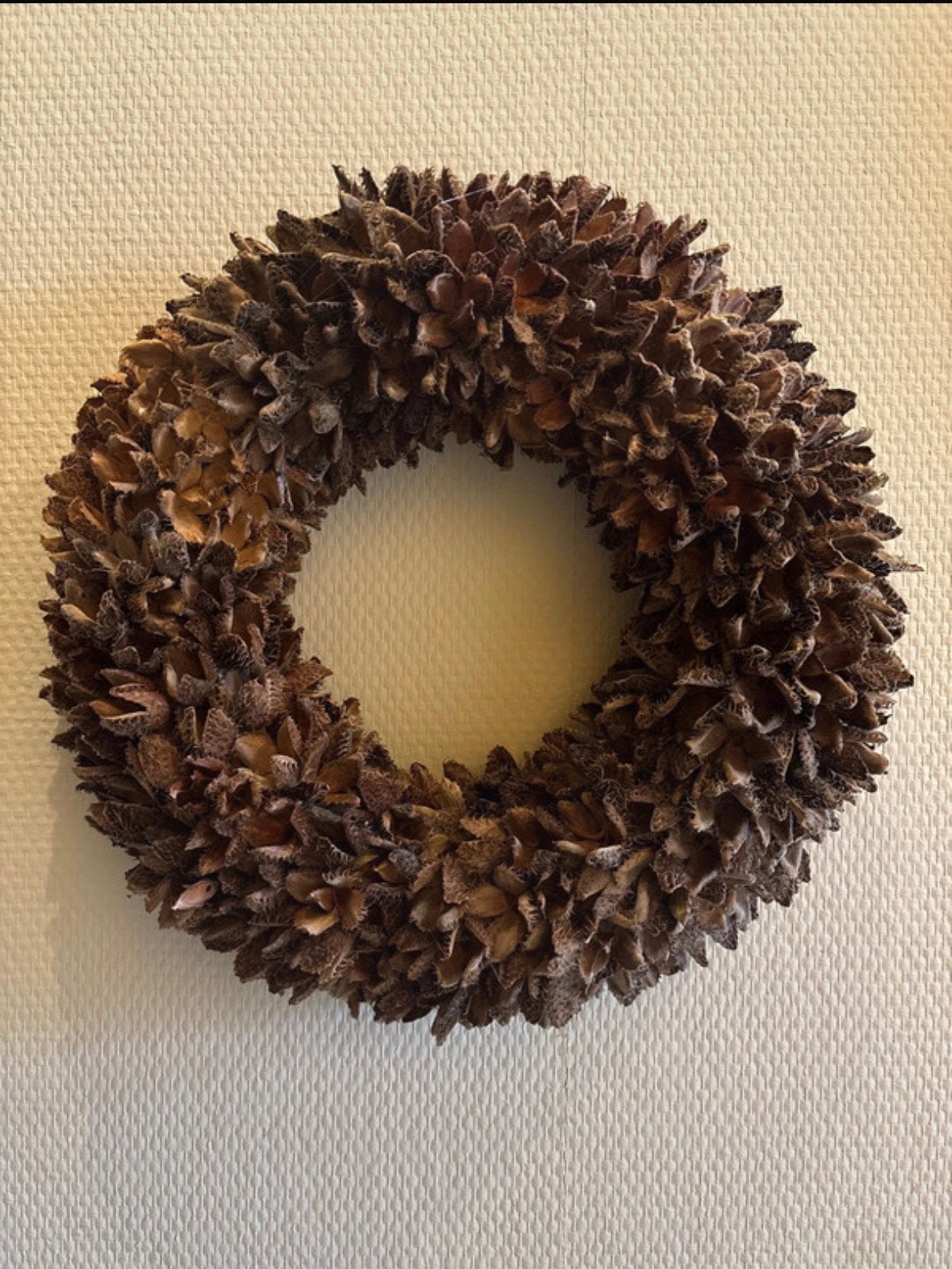 Decoratieve Krans van Natuurlijk Materiaal - 31 cm, 31 cm, Krans, Nieuw, Ophalen of Verzenden