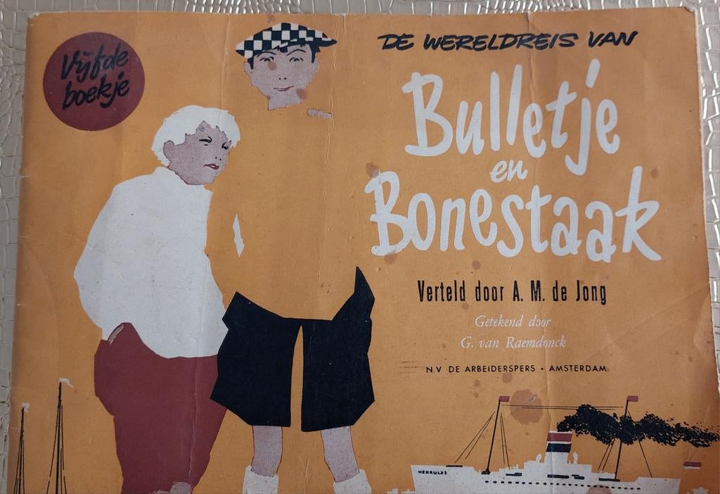 De Wereldreis van Bulletje en Bonestaak  A.M. de Jong (1955, Ophalen of Verzenden, Gelezen, Fictie algemeen