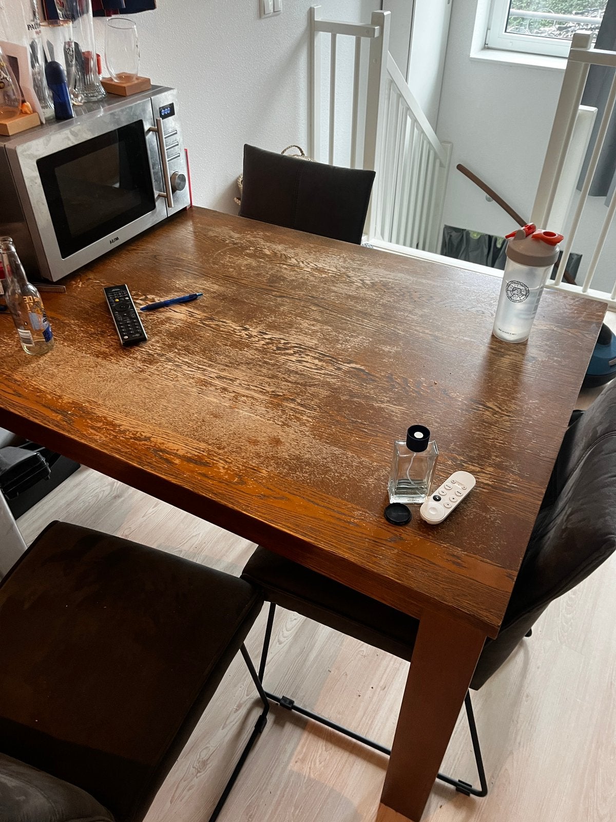 Tafel gratis ophalen, Huis en Inrichting, Complete eetkamers, Ophalen, Gebruikt, Minder dan 4 stoelen