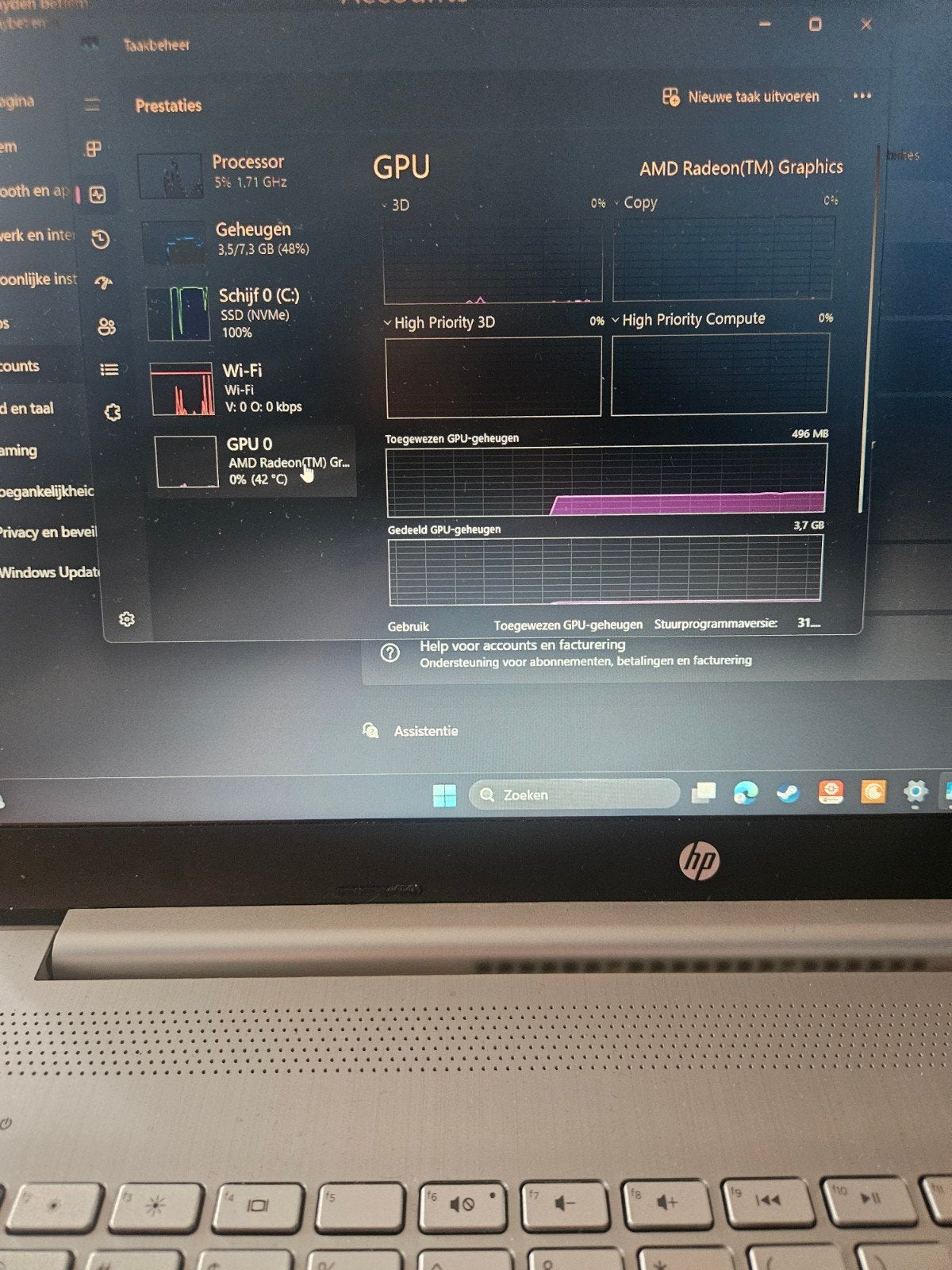 HP Laptop 15s-eq2xxx 512gb 8gb ram  ryzon 5, Ophalen, Hp, 2 tot 3 Ghz, 15 inch