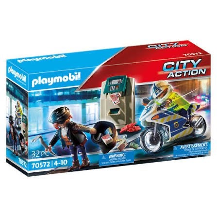 PLAYMOBIL City Action Politieachtervolging met Motor, Ophalen of Verzenden, Zo goed als nieuw, Jongen of Meisje